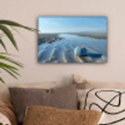 Strand - Schild - Water - Blauw canvas 2cm klein -sfeer1