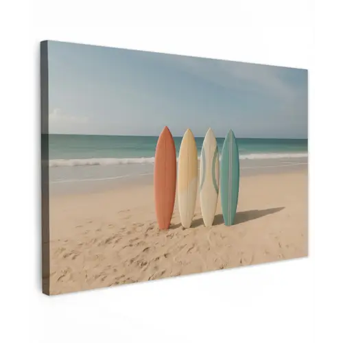 Strand - Surfbord - Pastel canvas 2cm klein -z3d