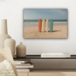 Strand - Surfbord - Pastel canvas 2cm klein -sfeer6