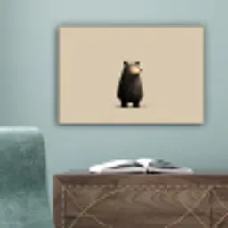 Beer - Donkerbruin - Minimalistisch canvas 2cm klein -sfeer4