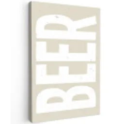 Beer - Japandi - Beige - Decoratie canvas 2cm klein -z3d