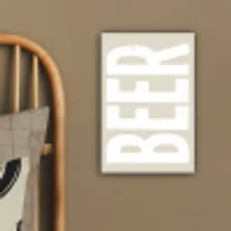 Beer - Japandi - Beige - Decoratie canvas 2cm klein -sfeer3