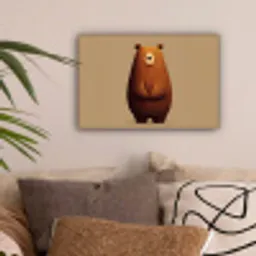 Beer - Minimalistisch - Bruin canvas 2cm klein -sfeer1