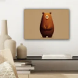 Beer - Minimalistisch - Bruin canvas 2cm klein -sfeer6