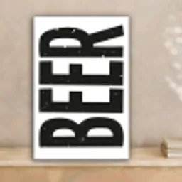 Bier - Japandi - Decoratie - Zwart canvas 2cm klein -sfeer1