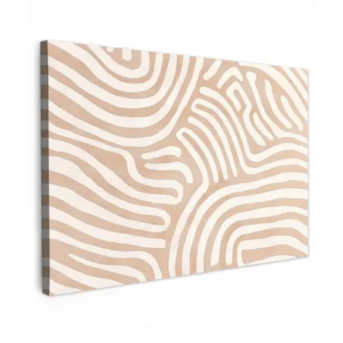 Beige - Aardspatroon canvas 2cm klein -z3d