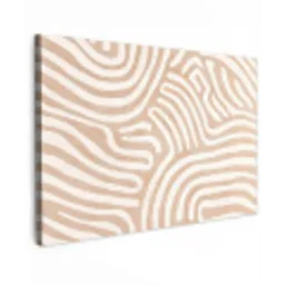 Beige - Aardspatroon canvas 2cm klein -z3d