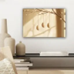 Beige - Paastak - Eieren canvas 2cm klein -sfeer6