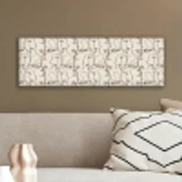 Beige - Gezicht - Lijnen - Bruin canvas 2cm klein 828 -sfeer3