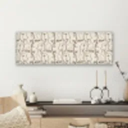 Beige - Gezicht - Lijnen - Bruin canvas 2cm klein 828 -sfeer6