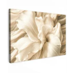 Beige - Bloem - Patroon canvas 2cm klein -z3d