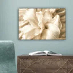 Beige - Bloem - Patroon canvas 2cm klein -sfeer4