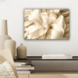 Beige - Bloem - Patroon canvas 2cm klein -sfeer6