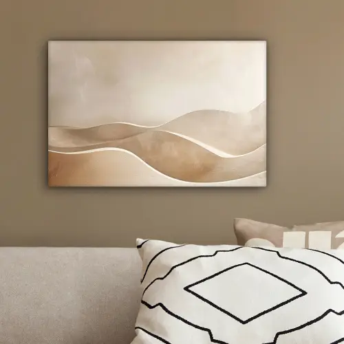 Beige - Heuvels - Patroon canvas 2cm klein -sfeer3