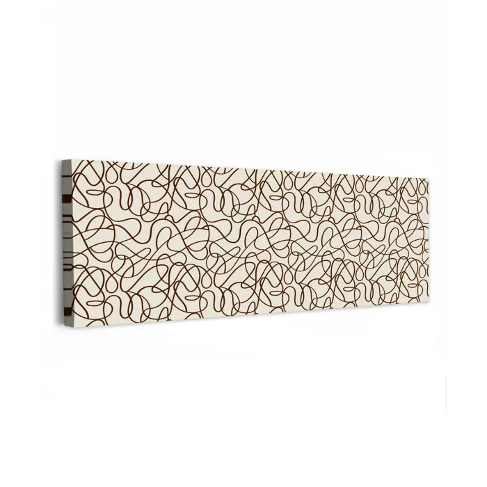Beige - Lijnen - Donkerbruin canvas 2cm klein 828 -z3d