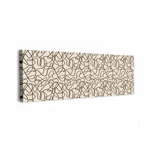 Beige - Lijnen - Donkerbruin canvas 2cm klein 828 -z3d
