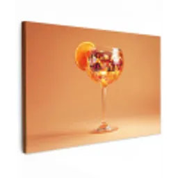 Drank - Oranje - Glitter - Disco canvas 2cm klein -z3d