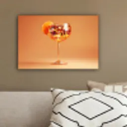 Drank - Oranje - Glitter - Disco canvas 2cm klein -sfeer3