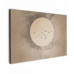 Vogel - Beige - Japandi canvas 2cm klein -z3d