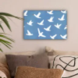 Vogels - Wit - Patroon canvas 2cm klein -sfeer1