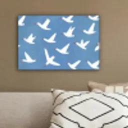 Vogels - Wit - Patroon canvas 2cm klein -sfeer3