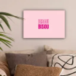 Bisou - Roze - Minimalistisch canvas 2cm klein -sfeer1