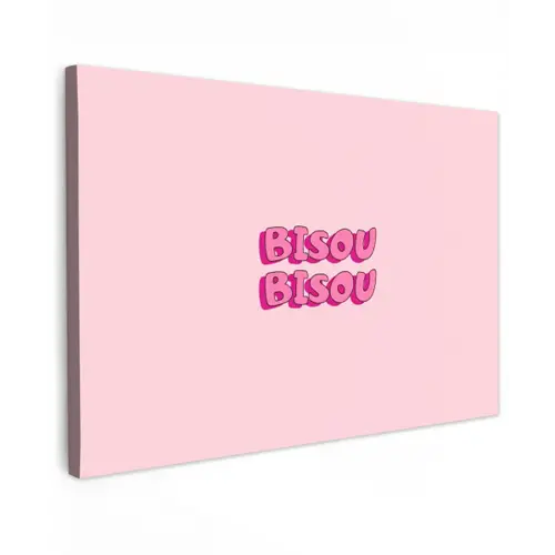 Bisou - Roze - Schaduw canvas 2cm klein -z3d