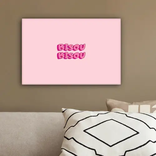 Bisou - Roze - Schaduw canvas 2cm klein -sfeer3