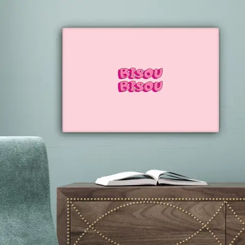 Bisou - Roze - Schaduw canvas 2cm klein -sfeer4