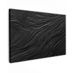 Zwart - Abstract - Hout canvas 2cm klein -z3d