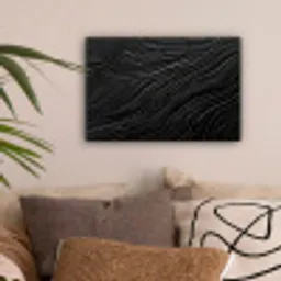 Zwart - Abstract - Hout canvas 2cm klein -sfeer1