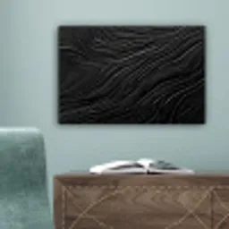 Zwart - Abstract - Hout canvas 2cm klein -sfeer4