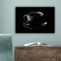 Zwart - Koffie - Kopje canvas 2cm klein -sfeer4
