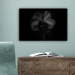 Zwart - Bloem - Orchidee canvas 2cm klein -sfeer4
