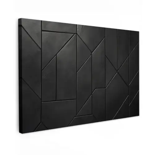 Zwart - Geometrisch - Tegeltjes canvas 2cm klein -z3d