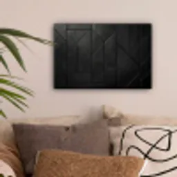 Zwart - Geometrisch - Tegeltjes canvas 2cm klein -sfeer1