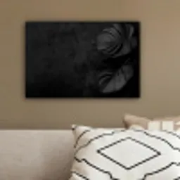Zwart - Blad - Monstera canvas 2cm klein -sfeer3
