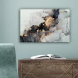 Zwart - Marmer - Luxe - Goud canvas 2cm klein -sfeer4