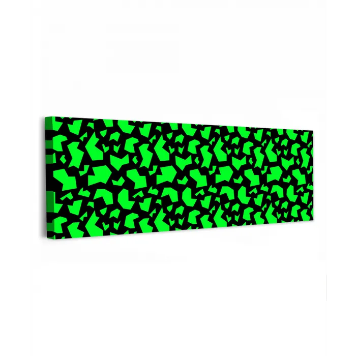 Zwart - Neon - Groen - Patroon canvas 2cm klein 828 -z3d