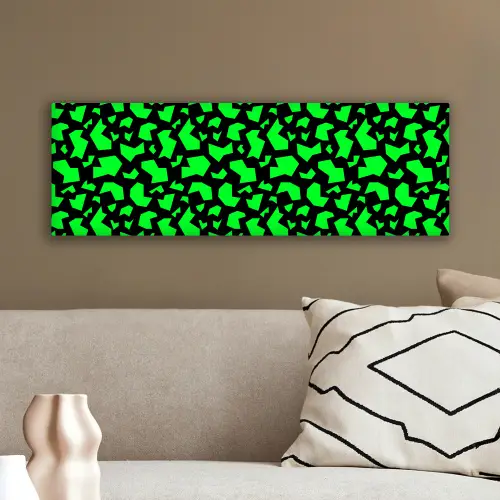 Zwart - Neon - Groen - Patroon canvas 2cm klein 828 -sfeer3