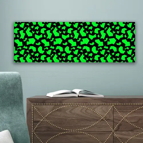 Zwart - Neon - Groen - Patroon canvas 2cm klein 828 -sfeer4