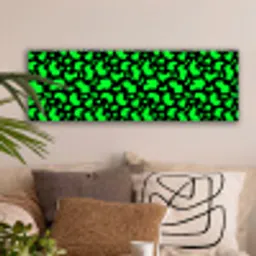 Zwart - Neon - Groen - Patroon canvas 2cm klein 828 -sfeer1