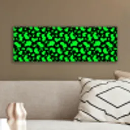 Zwart - Neon - Groen - Patroon canvas 2cm klein 828 -sfeer3