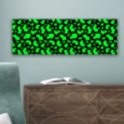 Zwart - Neon - Groen - Patroon canvas 2cm klein 828 -sfeer4