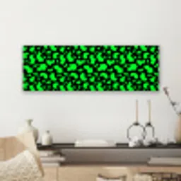 Zwart - Neon - Groen - Patroon canvas 2cm klein 828 -sfeer6