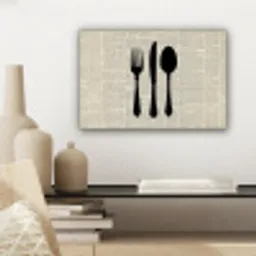 Zwart - Krant - Bestek canvas 2cm klein -sfeer6