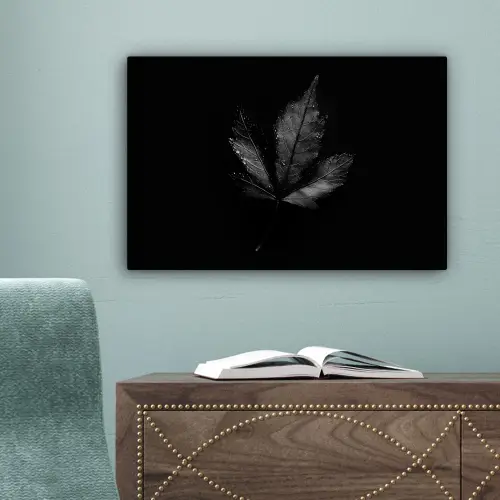 Zwart - Blad canvas 2cm klein -sfeer4
