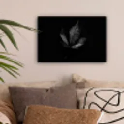 Zwart - Blad canvas 2cm klein -sfeer1