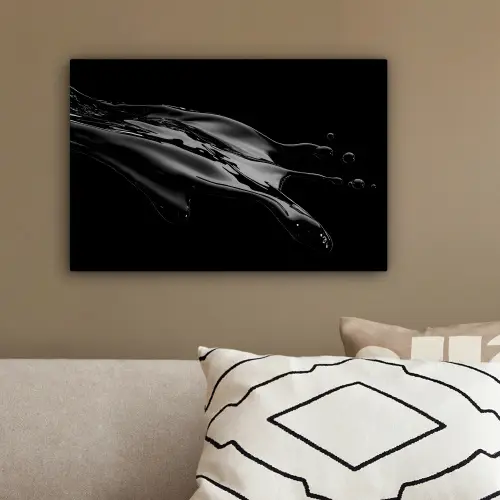 Zwart - Splash - Water canvas 2cm klein -sfeer3