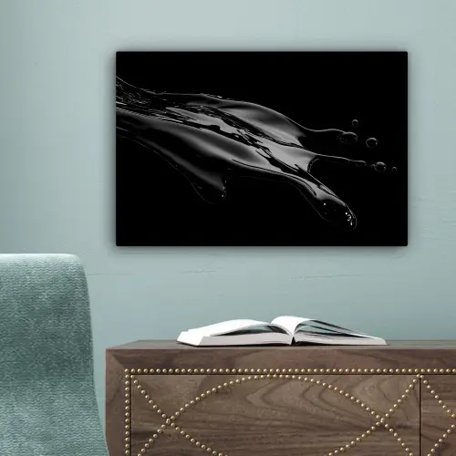 Zwart - Splash - Water canvas 2cm klein -sfeer4